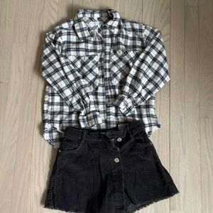 Zara flannel Corderoy outfit size 8/9